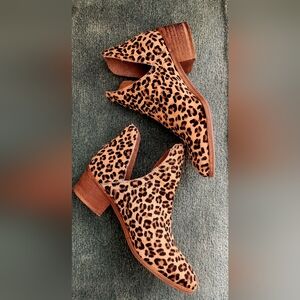 Leopard Print Cutout Ankle Boots - Women-Coconut Matisse